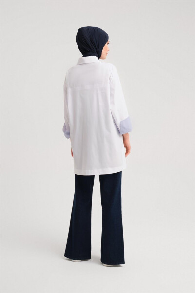 Armine Striped Cuffed Shirt 24Y3506 White - 5