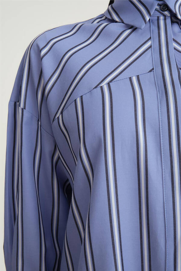Armine Striped Oversized Shirt 24Y3505 Blue - 4
