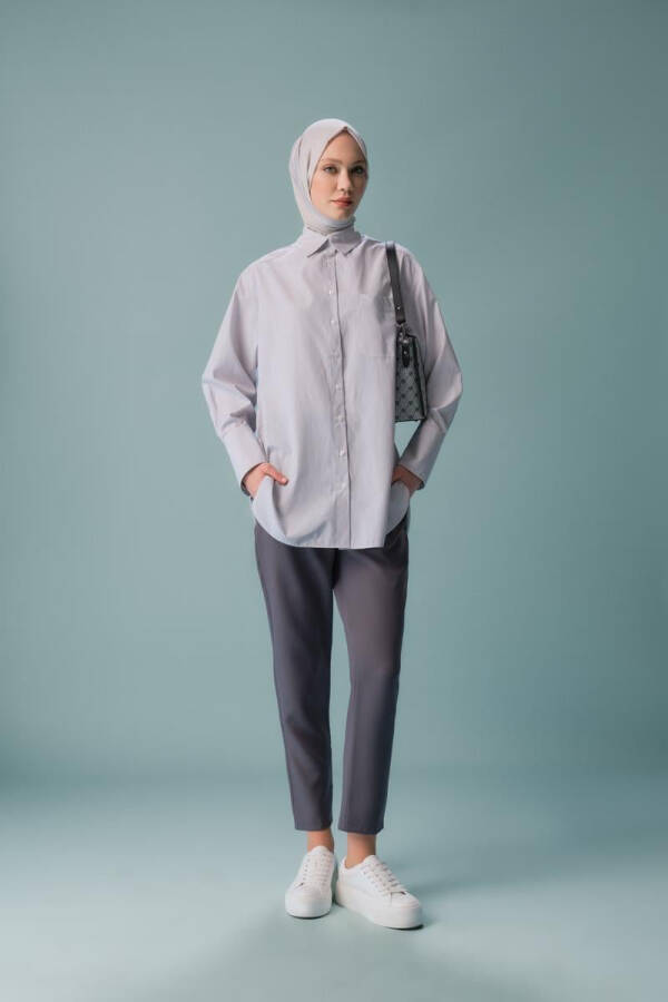 Armine Striped Shirt ORT3440 Beige - 2