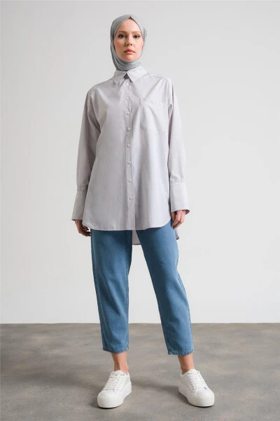 Armine Striped Shirt ORT3440 Beige - 3