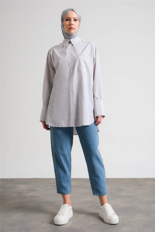 Armine Striped Shirt ORT3440 Beige - 3