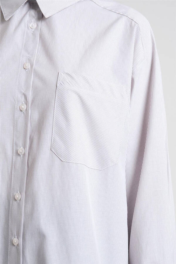 Armine Striped Shirt ORT3440 Beige - 4