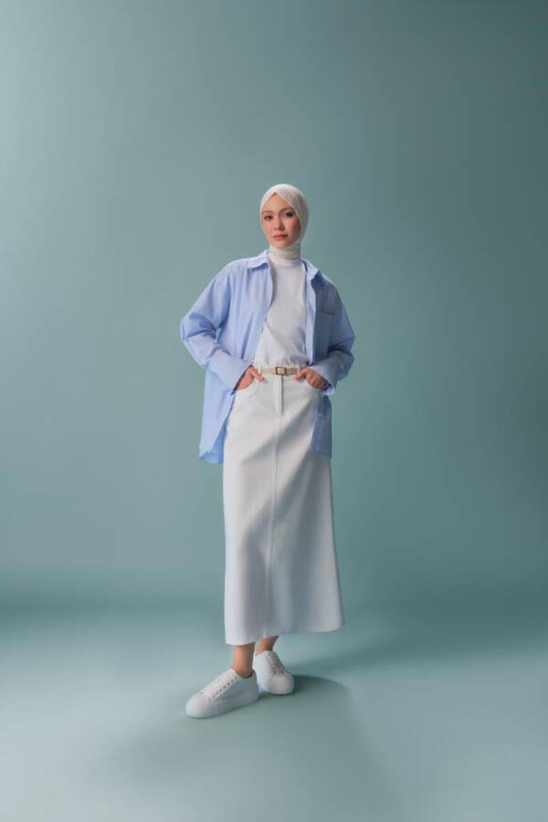 Armine Striped Shirt ORT3440 Blue - 1