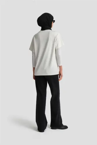 Armine T-shirt Ortd9033 Ecru - 5