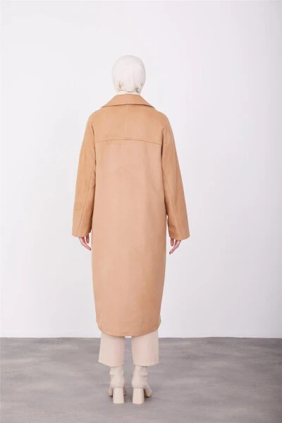Armine Tek Düğmeli Kaban 23K7202 Camel - 10