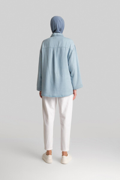 Armine Tencel Bluz 24Yd3407 Açık Mavi - 12