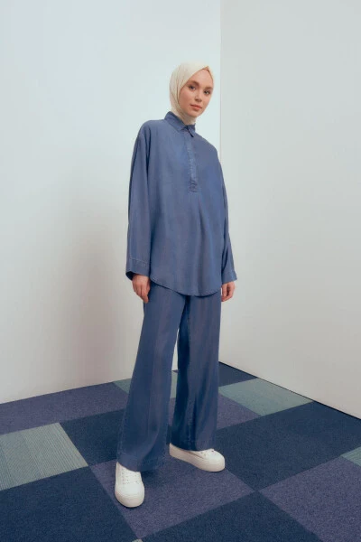 Armine Tencel Trousers 24YD3408 Blue - ARMINE