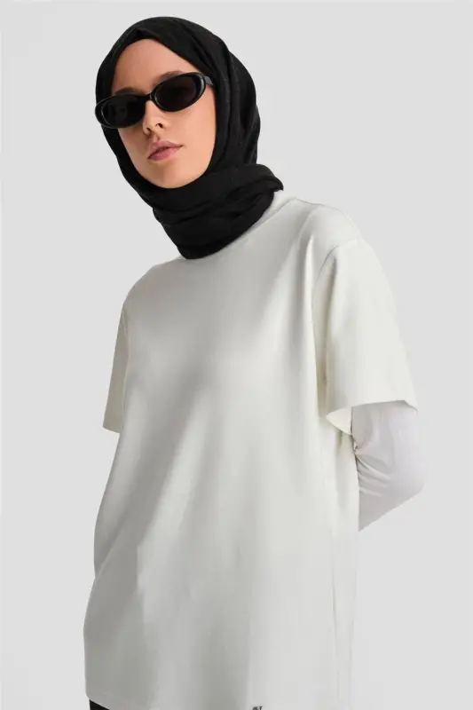 Armine Tişört Ortd9033 Ekru - 3