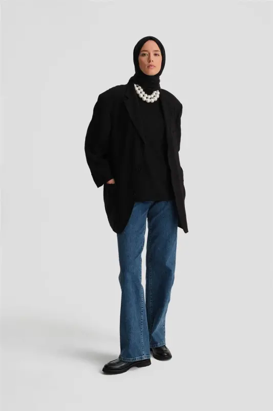 Armine Tişört Ortd9033 Siyah - 3