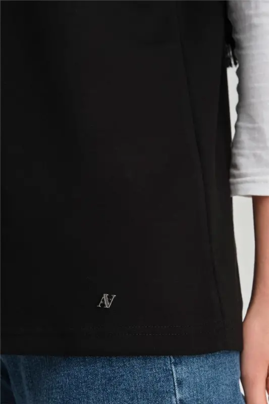 Armine Tişört Ortd9033 Siyah - 6