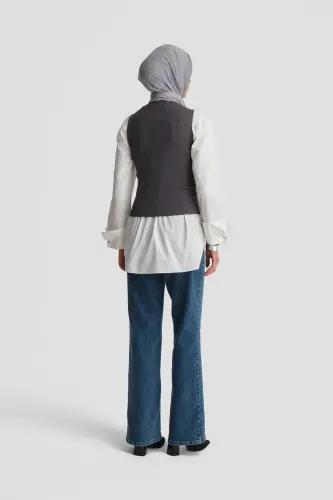 Armine Toshlı Triko 24KD2807 Fume - 6
