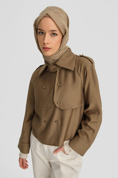 Armine Trench Ceket 24K3604 Haki - 11