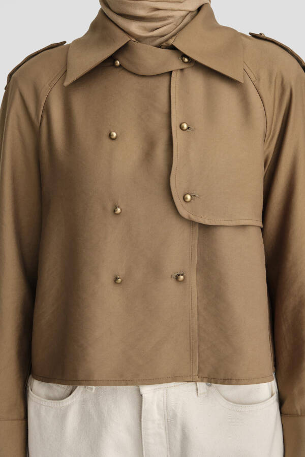 Armine Trench Ceket 24K3604 Haki - 15