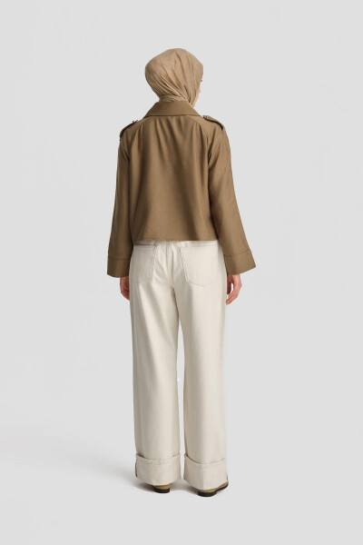 Armine Trench Ceket 24K3604 Haki - 16