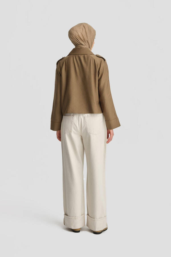 Armine Trench Ceket 24K3604 Haki - 16