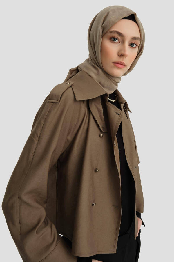 Armine Trench Ceket 24K3604 Haki - 4