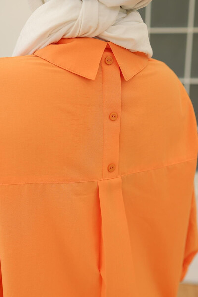 ARMİNE TREND Shirt Collar Pocket Tunic Orange 24YT470 - 3