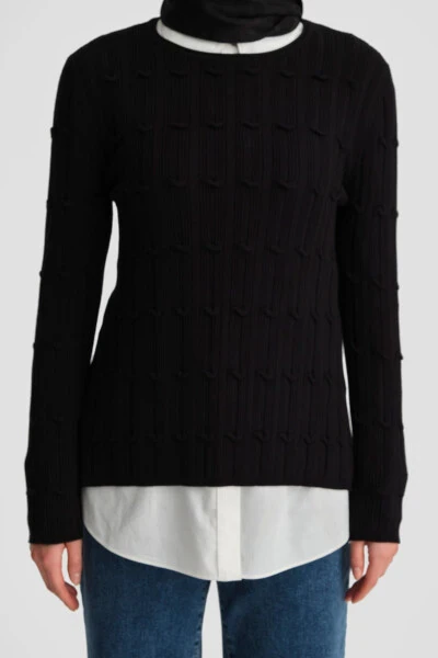 Armine Triko Tunika 24KD2803 Qora - 9