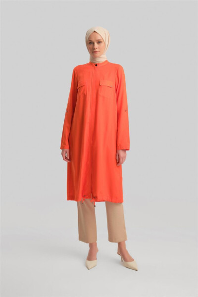 Armine Tunic, Medium size (42-17), Coral color. - 7