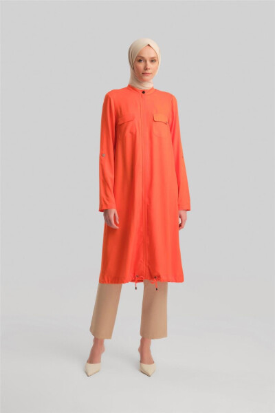 Armine Tunic, Medium size (42-17), Coral color. - 8