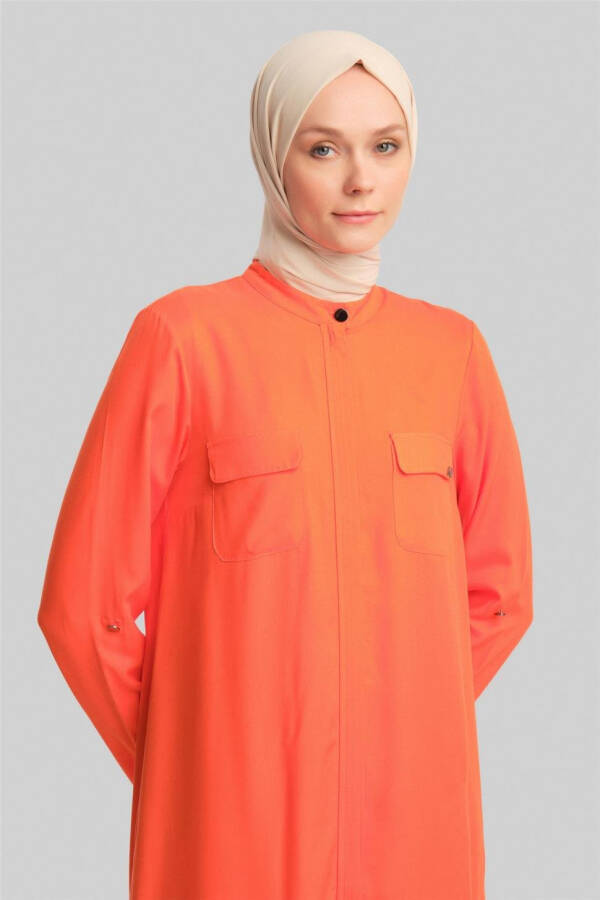 Armine Tunic, Medium size (42-17), Coral color. - 9