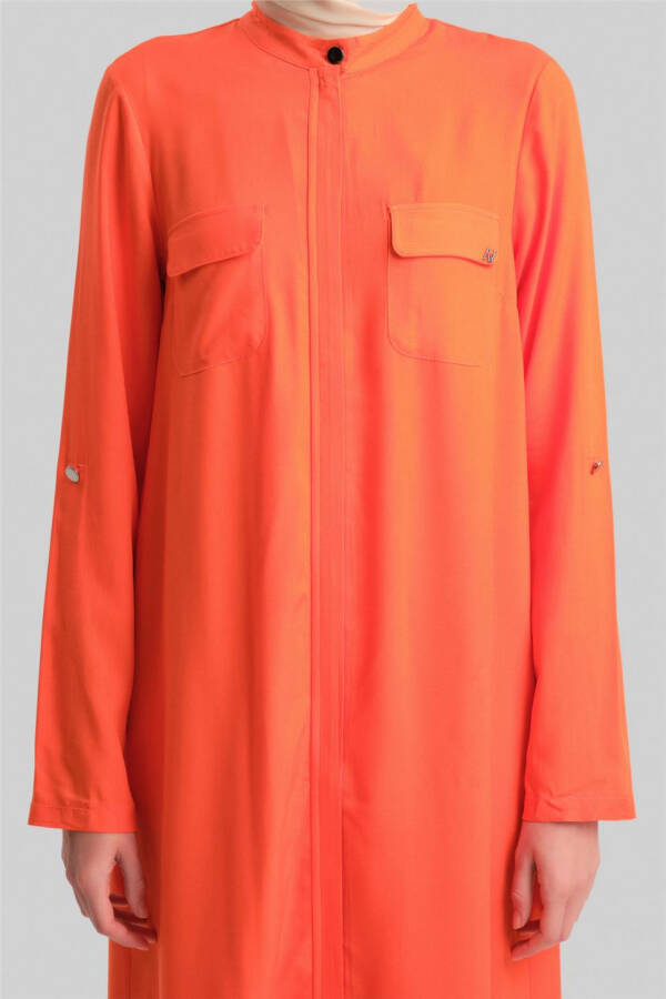 Armine Tunic, Medium size (42-17), Coral color. - 11
