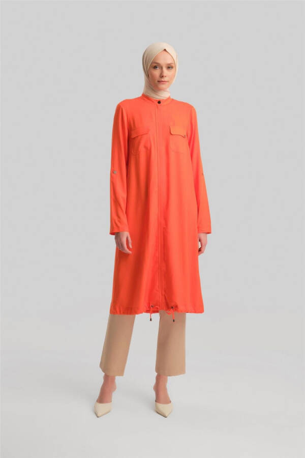 Armine Tunic, Medium size (42-17), Coral color. - 2