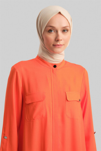 Armine Tunic, Medium size (42-17), Coral color. - 4