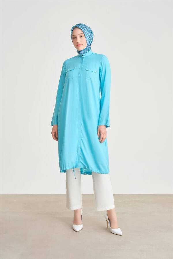 Armine Tunic, size 42/17, Aqua color. - 1