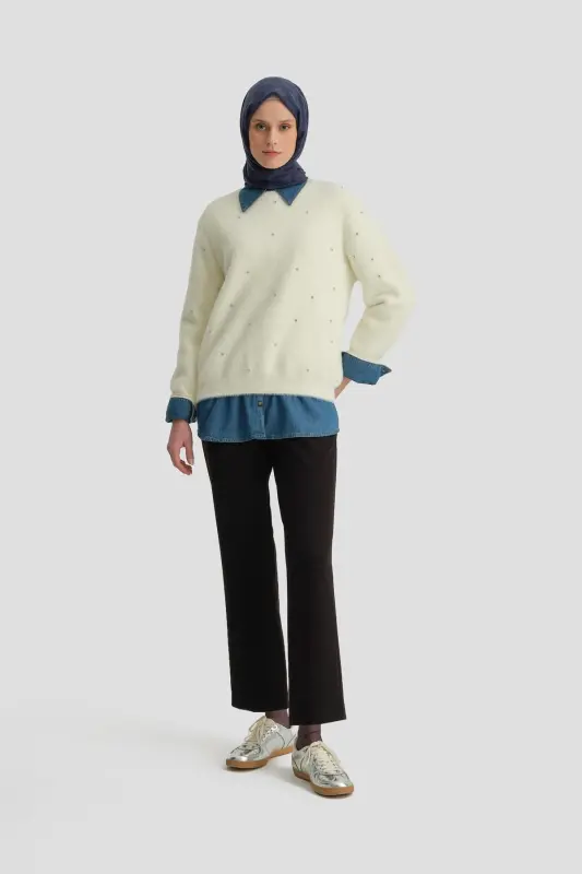 Armine Ütü İzli Pantolon 24K2710 Siyah - 4