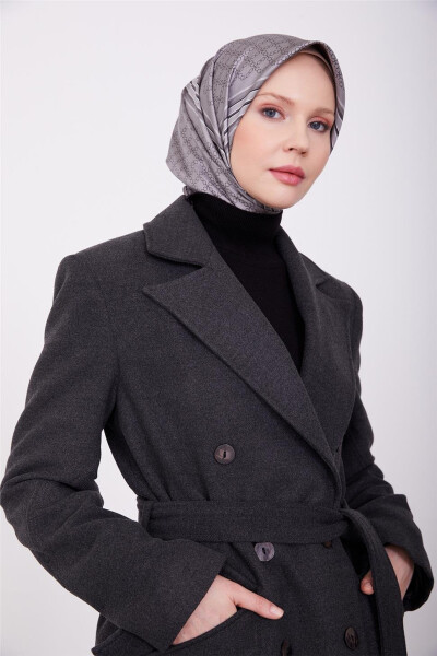 Armine Vatkalı Blazer Manto 23K8604 Antrasit - 9