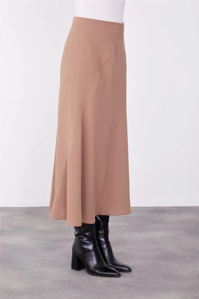 Armine Verev Cup Detailed Godet Skirt 23K1530 Almond - 5