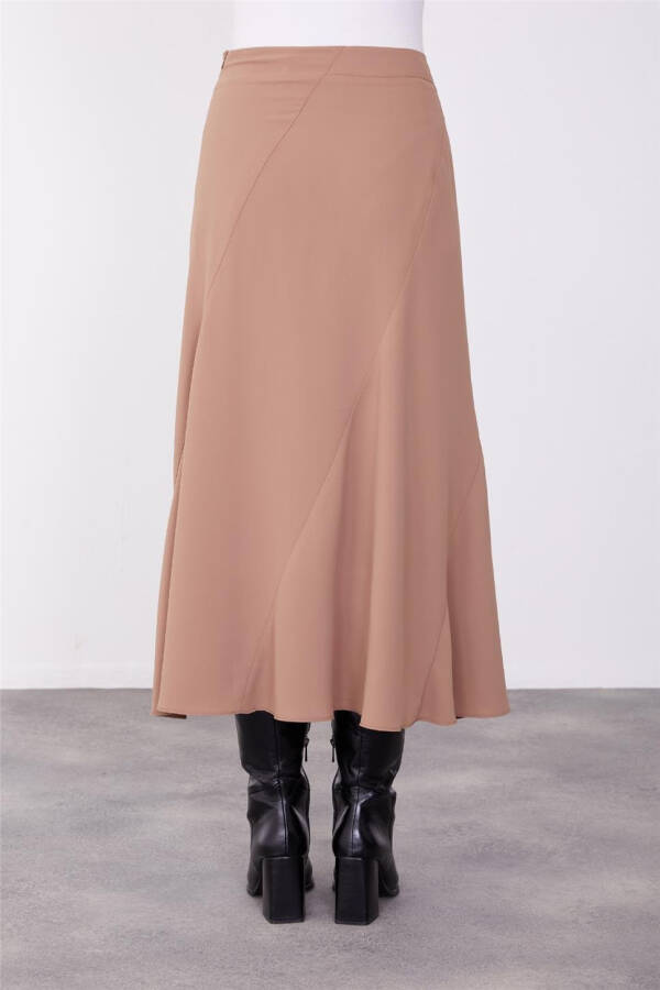 Armine Verev Cup Detailed Godet Skirt 23K1530 Almond - 6