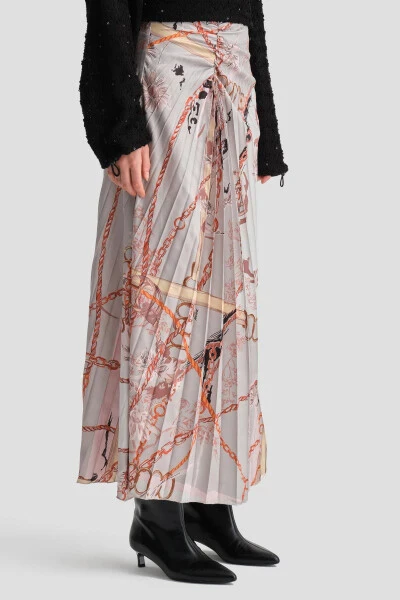 Armine Vertical Pleated Pattern Skirt 24K1711 Hazel - 13