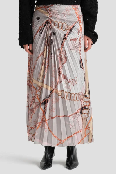 Armine Vertical Pleated Pattern Skirt 24K1711 Hazel - 4