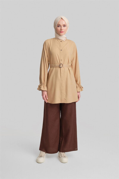 Armine Viskoz Zig'ir Tunikasi 24Y4018 Camel - ARMINE (1)