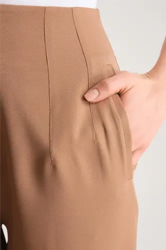 Armine Высокая Талия Морковь Брюки Ort2518 Camel - 6
