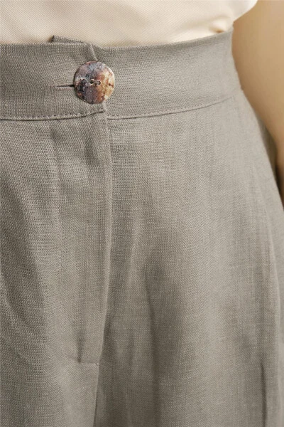 Armine Wide Linen Pants 24Y2625 Dark Mink - 4