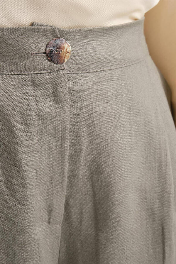 Armine Wide Linen Pants 24Y2625 Dark Mink - 4