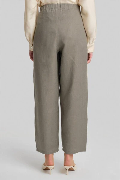 Armine Wide Linen Pants 24Y2625 Dark Mink - 5