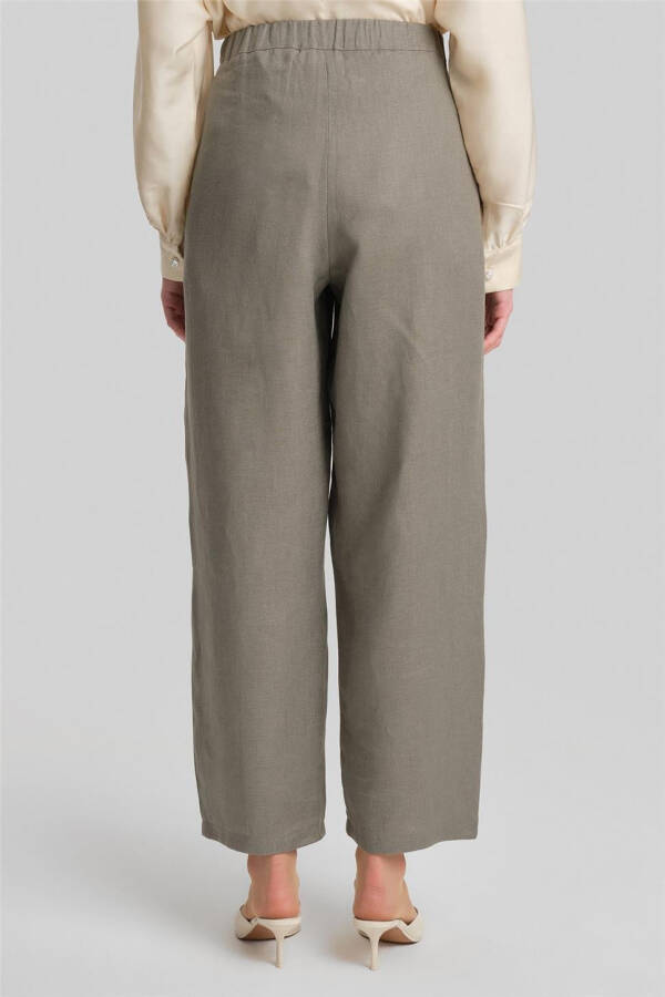 Armine Wide Linen Pants 24Y2625 Dark Mink - 5