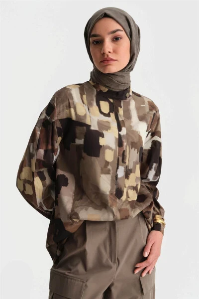 Armine Wrap Blouse 24K3609 Green - 4