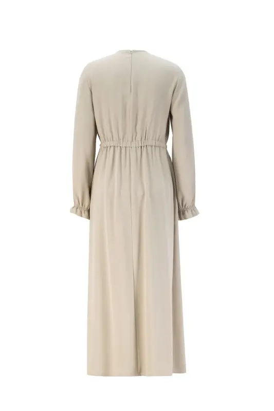 Armine Wrap Dress Ort9230 Beige - 7