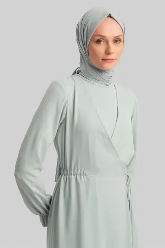 Armine Wrap Dress Ort9230 Ice Blue - 4
