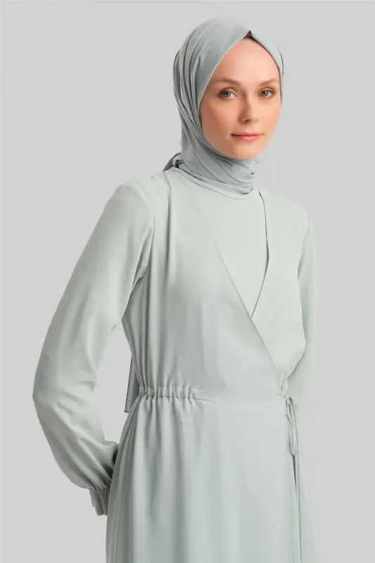Armine Wrap Dress Ort9230 Ice Blue - 4