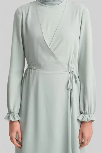 Armine Wrap Dress Ort9230 Ice Blue - 5