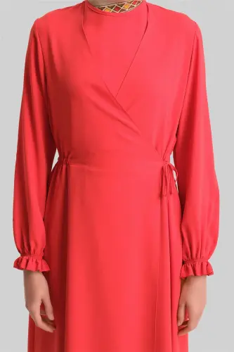 Armine Wrap Dress Ort9230 Red - 5