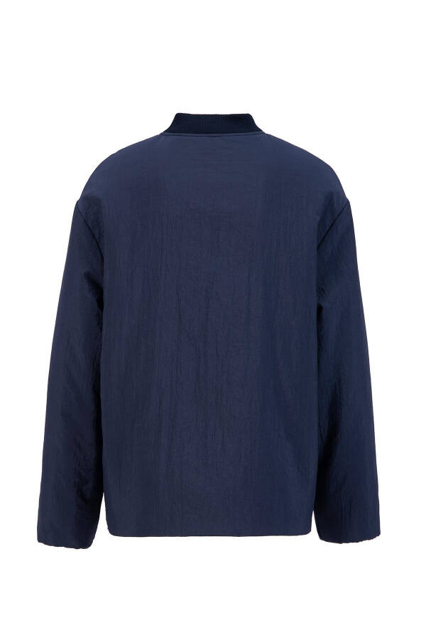 Armine Yaka Ribanalı Bomber Ko'ylagi 24KD7522 Ko'k - 9