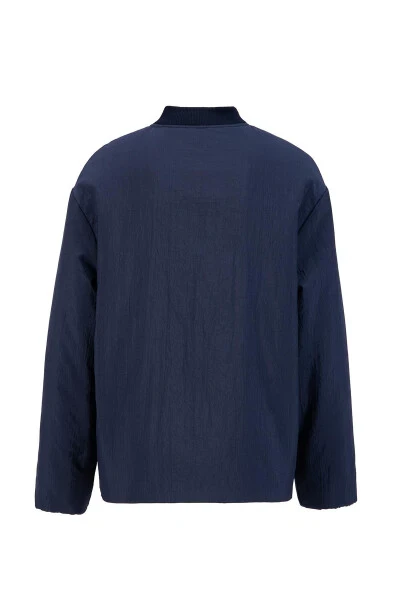 Armine Yaka Ribanalı Bomber Ko'ylagi 24KD7522 Ko'k - ARMINE (1)