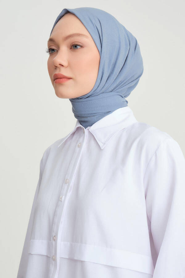 Armine Yengli Tafsilotli Ko'ylak ORT3441 Oq - 4